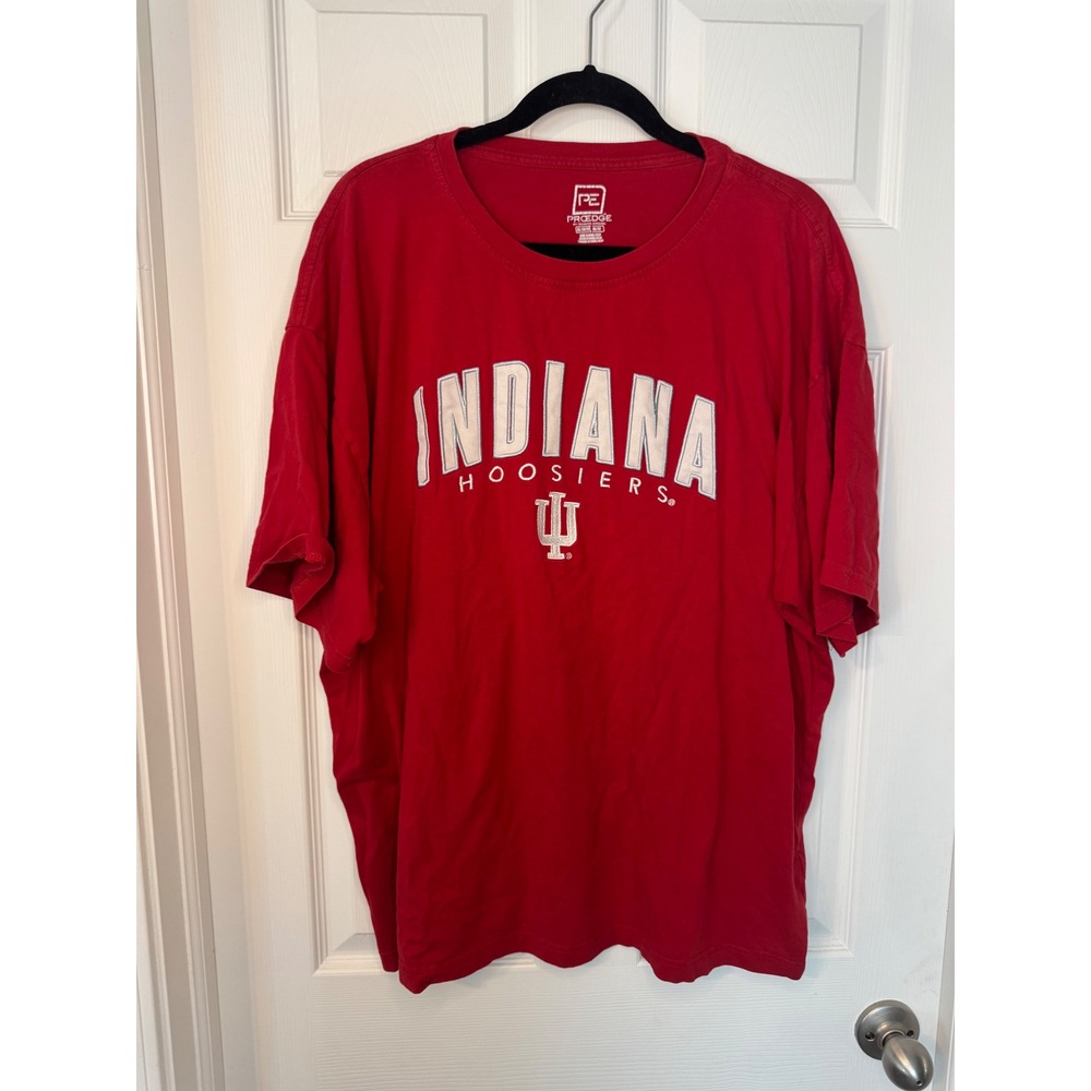 Proedge Indiana Hoosiers NCAA T-Shirt Mens 2XL Red Embroidered IU Short Sleeve